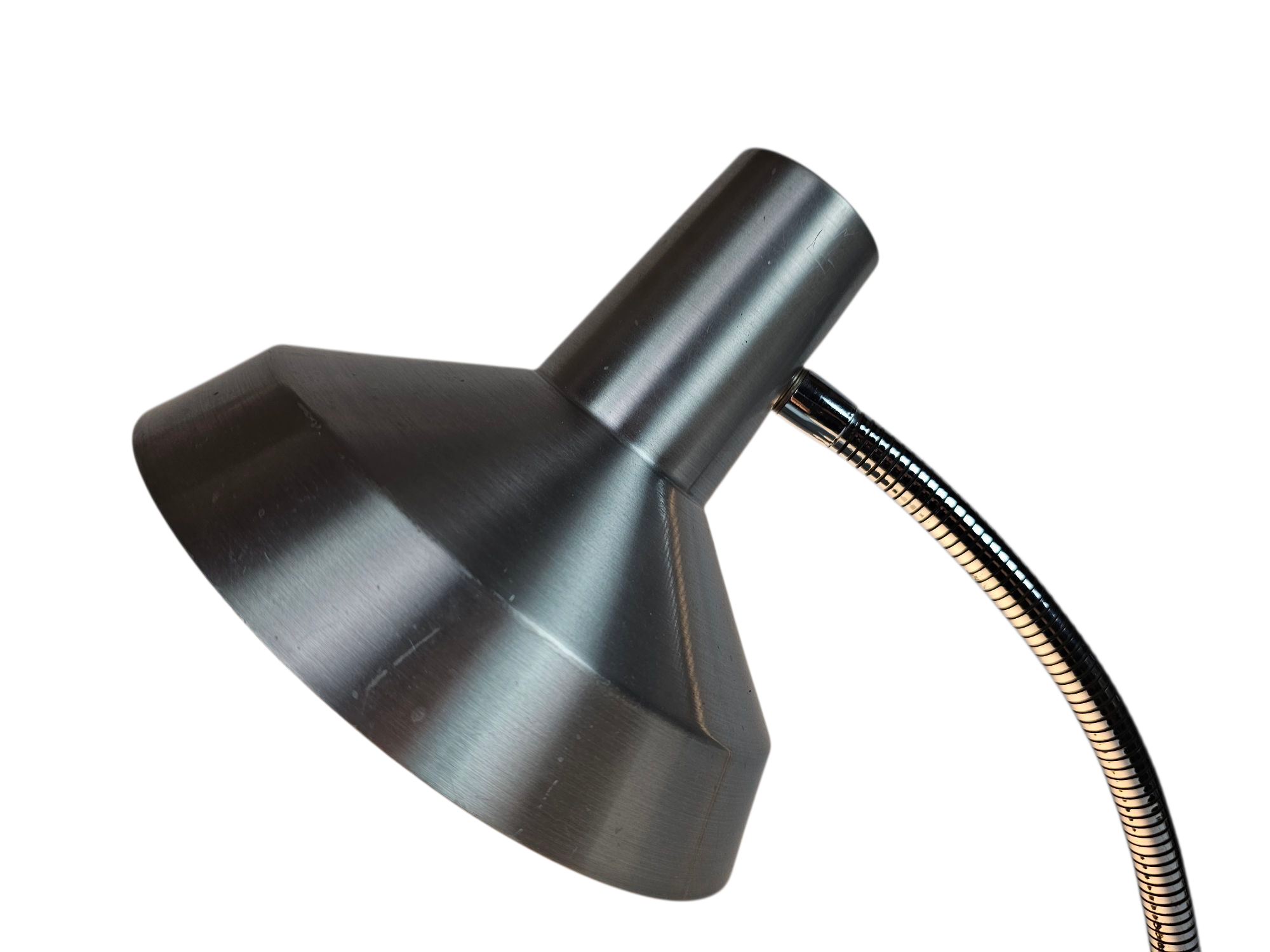 Hala Zeist -  verstelbare hals - tafellamp - metaal - chroom - aluminium - 1970's