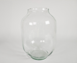 Verreries Doyen - XL  Vaas helder glas optiek - Belgisch -  Art Deco - jaren 30