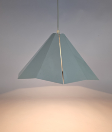 D - L lampen Holland - Pyramide hanglamp - metaal - wit - 80s