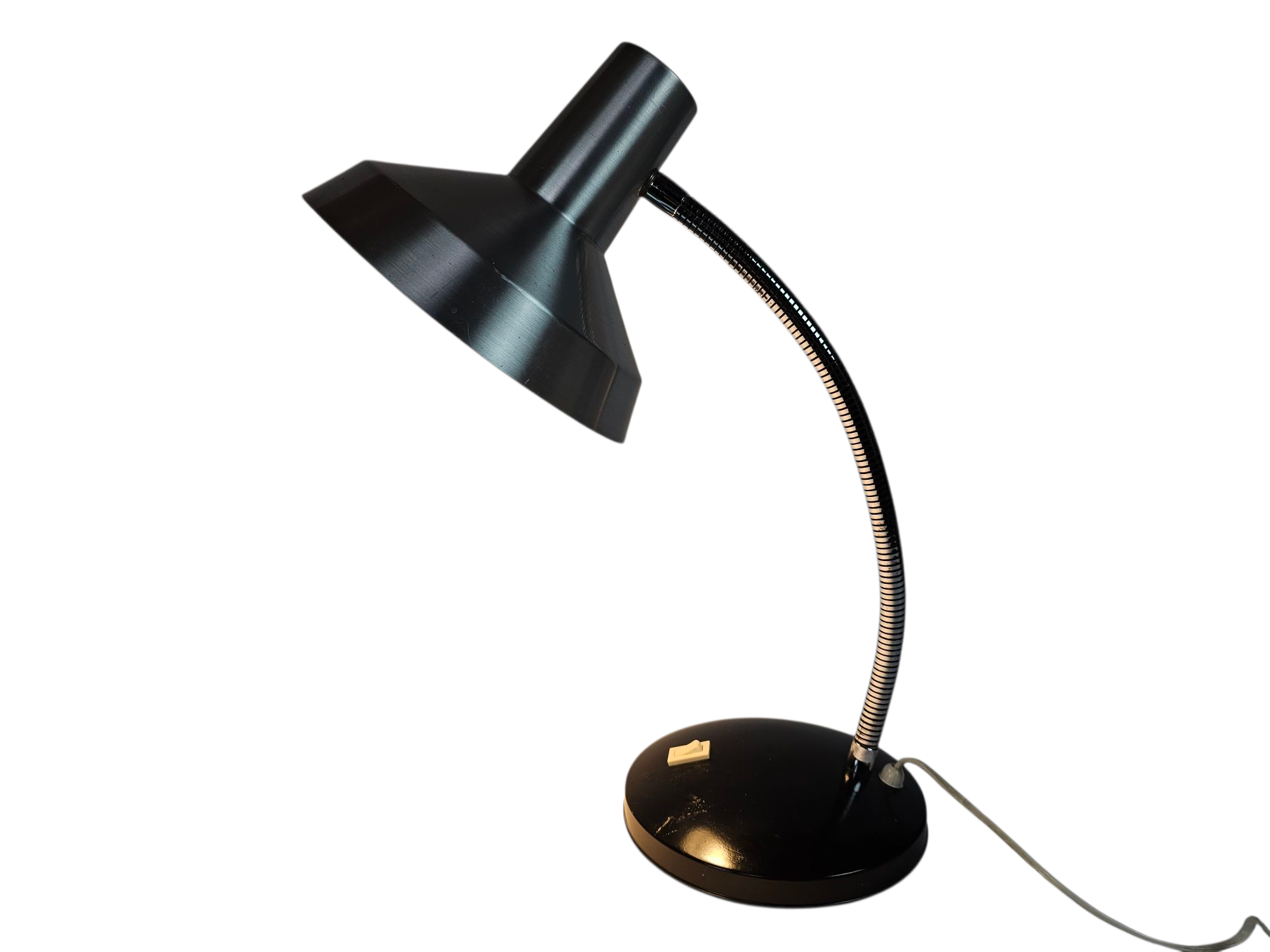 Hala Zeist -  verstelbare hals - tafellamp - metaal - chroom - aluminium - 1970's