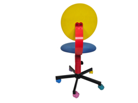 Ikea - Pop Art - Memphis design - bureaustoel - metaal - hout - 80's