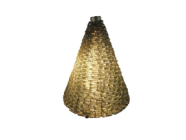 Vintage Pyramide lamp - opgebouwd uit stukjes glas - modern - Glas en metaal - Frankrijk - 70's