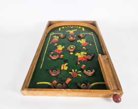 Vintage Flipperkast - hout - veer en- treksysteem -  200 penalty - Holland - 60's