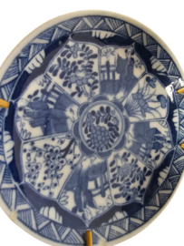 Mosa - Kangxi stijl - 3 x bordje - decor Peterselie - Maastricht - 1901