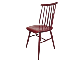 Vintage - Ilmari Tapiovaara stijl - bordaux rood - eetkamerstoel -Finland - 60s