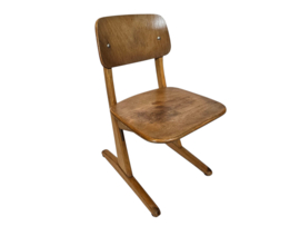 Casala - kinderstoeltje - schoolstoeltje -  beuken - plywood -  vintage - 60's