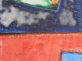 Liesbeth Tóth-de Knegt - 'Vallende luchtkastelen' - canvas op hout - gesigneerd