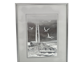 Jean Roy Hardelin - 'foilart'- zilverfolie afbeelding - gesigneerd - Frankrijk - 1970's