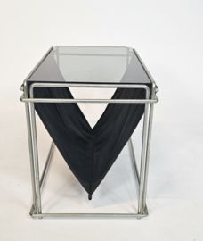 Max Sauze studio -  side table - lectuurbak - metaal -glas - 70s