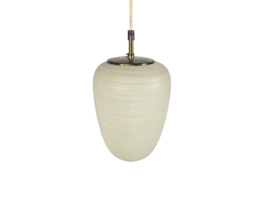 Stilnovo stijl  - attr. Bruno Chiarini - pendant - messing - opaalglas - Italie - 60's