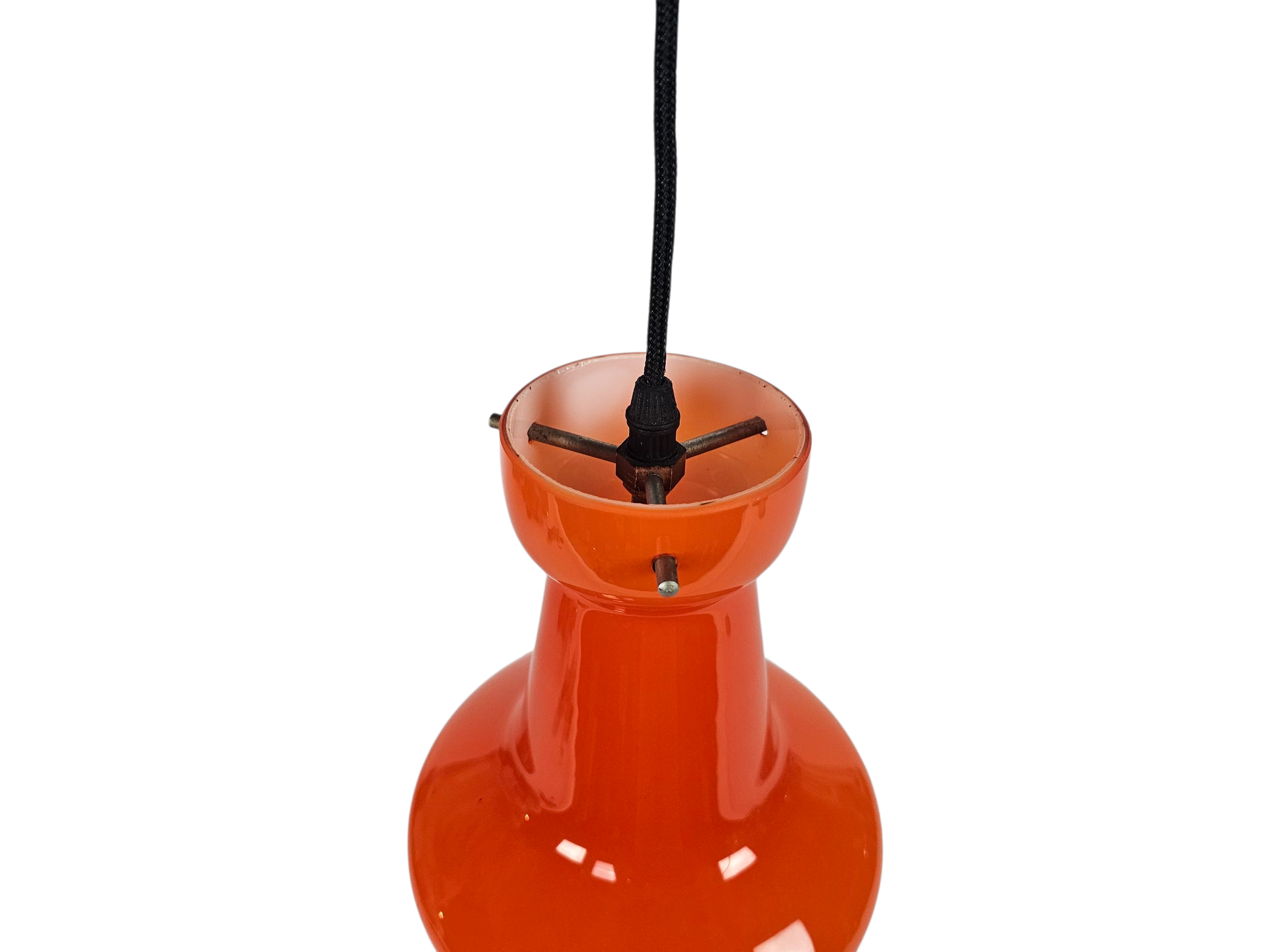 Targetti Sankey - Made in Italy - opaalglas - oranje - hanglamp - 1960's