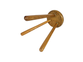 Krukje - Driepoot - Melkkrukje - Tabouret - Charlotte Perriand stijl - hout - 60's