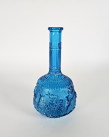 Empoli glas - Vintage vaas - Zodiac Dierenriem - helder blauw - Italie - 60's