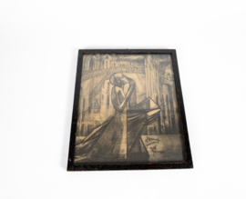 Jan Toorop (1858-1928)  - 'Kruisweg Meditatie'  -  Prent - drukgesigneerd -  1e kwart 20e eeuw