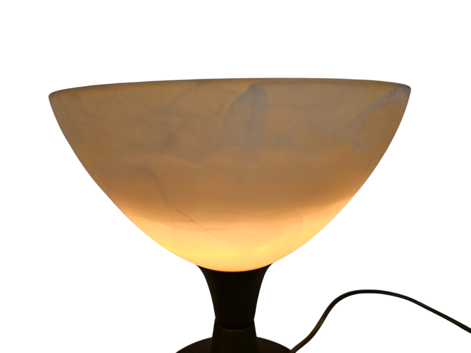 L.L. lights - Made in Italy - model 40908 - kelklamp - messing -  gemarmerd glas - 1999