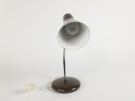 Tafellampje -'gooseneck' - chroom - metaal - vintage design - Italie - 1970's