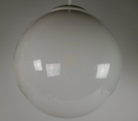 Vintage hanglamp - Globe - Ochtendnevel - opaalglas - metaal - 70's