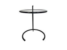 Design Side table - Eileen Gray stijl -  metaal - glas - 80s