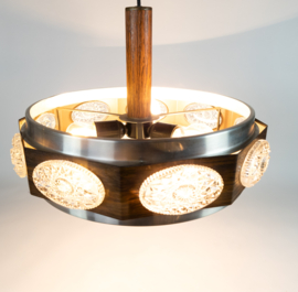 Lakro Amstelveen - hanglamp - Ufo lamp - houtfineer - aluminium - 60's