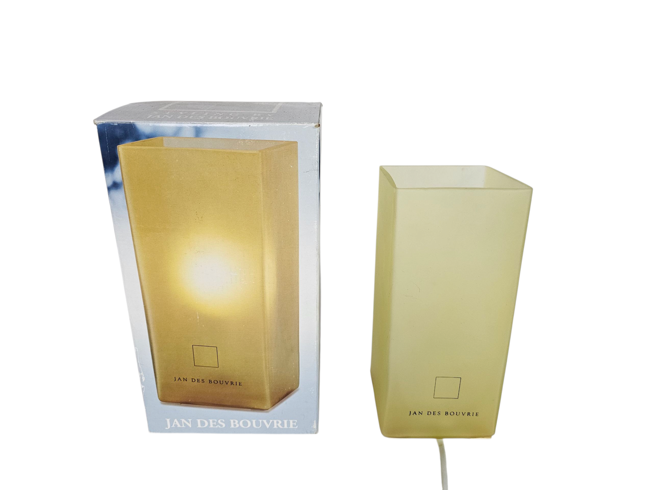 Dutch design - Icecubic lamp - Boxford Holland - Jan des Bouvrie - tafellamp - glas - 90's