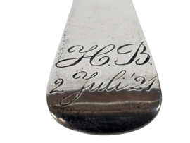 Zilveren dinercouvert (2) - 2e gehalte (.835) - Holland - 'HB 2 Juli 1921'