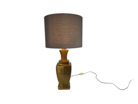 Hollywood Regency - DeKnudt - Maison Jansen stijl - messing - goud - tafellamp - 80's