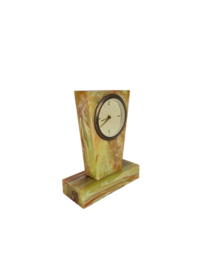 Pendule - Marmer - Art Deco stijl - opwind mechanisme - 2e helft 20e eeuw