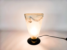 Licht ´88 - Dutch design - tafellamp - kelklamp - gemarmerd glas - 80's
