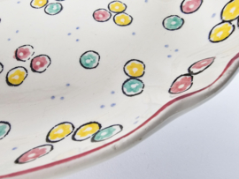SMF Schramberg - Eva Zeisel - majolica - aardewerk - botervloot - fruitschaal - 2e kwart 20e eeuw