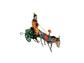 Tin Toy - Clown op ezel - opwindbaar - China - 3e kwart 20e eeuw