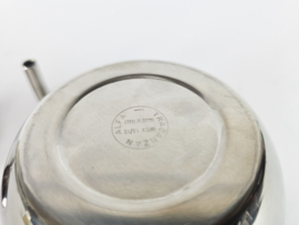 Tracanzan Alfa - 'Pallina' - Inox 18/10 - thee/koffiekannetje - Made in Italy - chroom - 60's