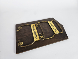 Lectuurbakje - Tijdschriftenhouder - hout - metaal - Amsterdamse School stijl - 2e helft 20e eeuw