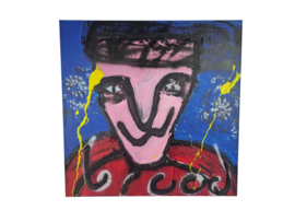 Olieverf op canvas - reproductie Herman Brood by Cebo - 'Kop'
