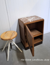 Vintage  / Amsterdamse School kastje met marmeren blad