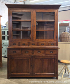 verkocht Opbergkast met Vitrine / Lade
