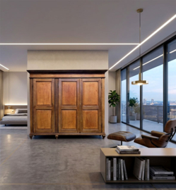 Vintage 3-deurs  kledingkast eiken demontabele een echt pronkstuk