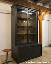 Verkocht / Biologiekast / schuifdeuren /e  4157