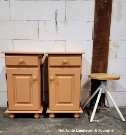 Set van 2 vintage nachtkastjes Vintage