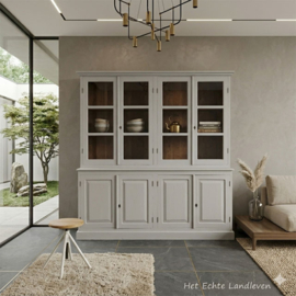 Strakke en stijlvolle vitrinekast in Leem / a 4643