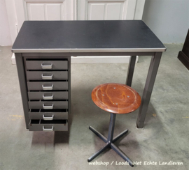 Vintage Gispen Bureau jaren 50/60 – 7 lades  / a4543
