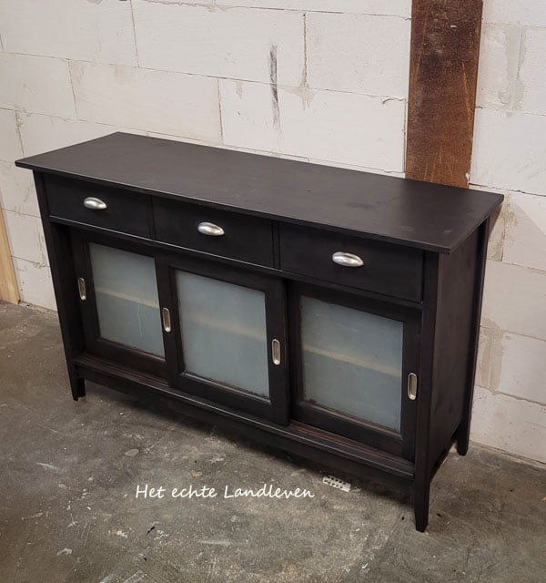 Klein Dressoir met Geblindeerd Glas – Stoer & Stijlvol /a 4628