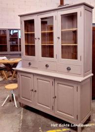 Taupe kast met 3 Lades / a4642