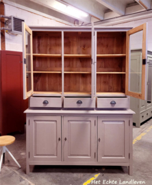 Taupe kast met 3 Lades / a4642