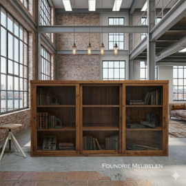 Vitrinekast / boekenkast  mid-century / art deco design