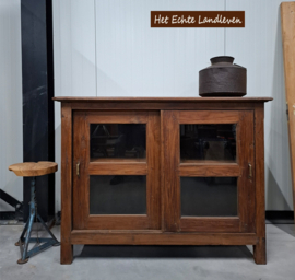 Vitrine dressoir met schuifdeuren