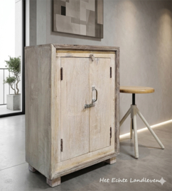 Opbergkastje Vintage Look Off White