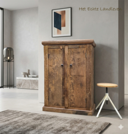 Gave stoere landelijke kast van rustiek hout