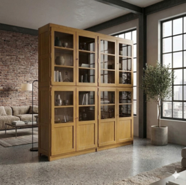 Geweldige oude Vitrinekast met industriële look