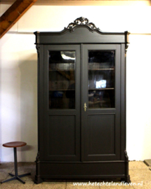 verkocht Brocante Vitrinekast / Demontabel 4140