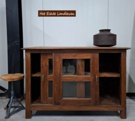 Vitrine dressoir met schuifdeuren